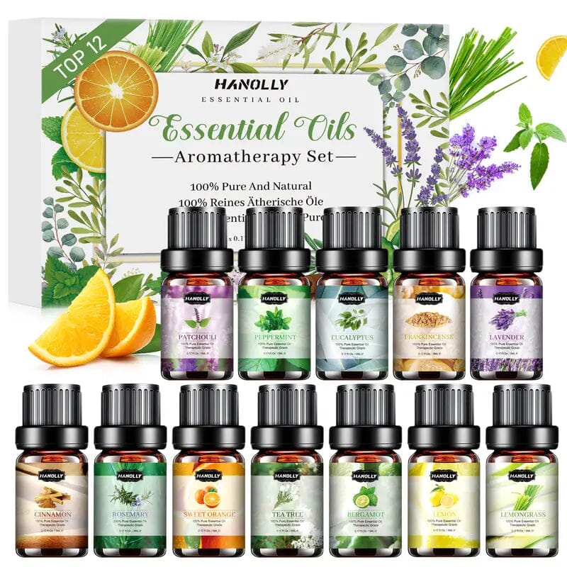 12-Pack: Aromatherapy Essential Oil Kit for Diffuser Outlet