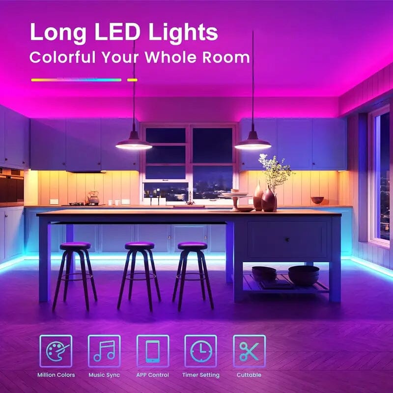 130 Ft. RGB 24V Led Strip Lights with App Controlled Remote Sale Top Quality