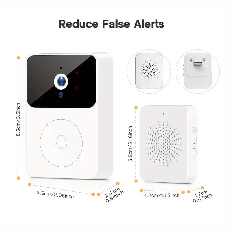 Wireless Smart Video Doorbell Camera with Night Vision and Motion Alerts Outlet Ebay