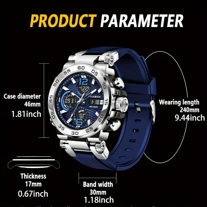 Men Waterproof Dual Display Digital Quartz Watch Cheap Buy