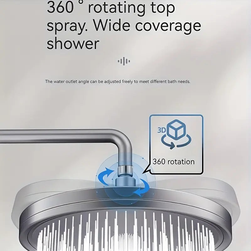 Premium High-pressure Shower Head - Top Spray, Wide Coverage, Lotus Design Sale Explore