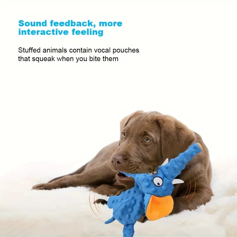 Durable Squeaky Elephant Plush Dog Toy - Bite-Resistant, Teeth Cleaning for All Breeds Sale Recommend