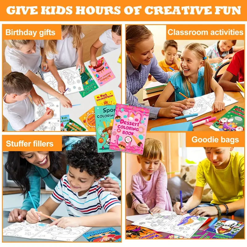 24-Pack: Small Coloring Books For Kids Ages 4-12 Clearance Extremely