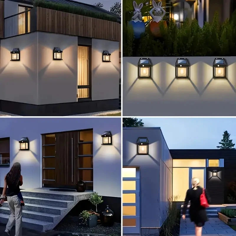 Solar-Powered Motion-Sensor Outdoor Wall Light Free Shipping Very Cheap