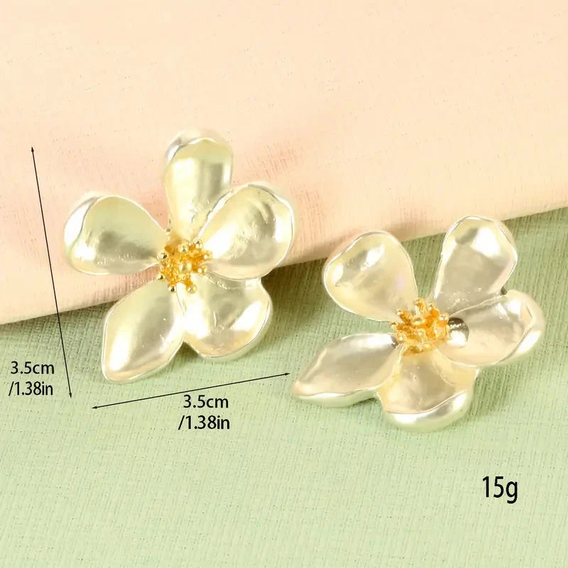 Vintage French-style Golden Flower Earrings Get To Buy