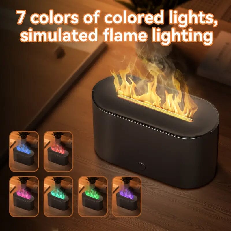 7-Color Simulated Flame Humidifier Aromatherapy Machine Outlet Best Seller