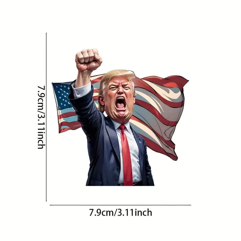 Caricature Style Trump Shouting Make America Great Again Acrylic Christmas Decorations Discount For Nice