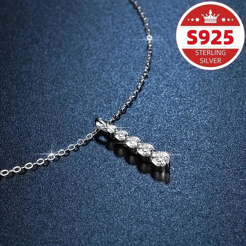 925 Sterling Silver Synthetic Cubic Zirconia Droplet Pendant Necklace Finishline Sale Online