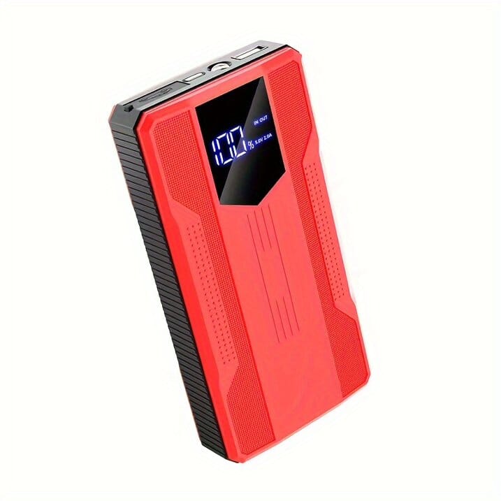 12V Ultra-Portable Car Battery Jump Starter with Advanced Smart Clip & Intuitive LCD Display Outlet Fashion Style