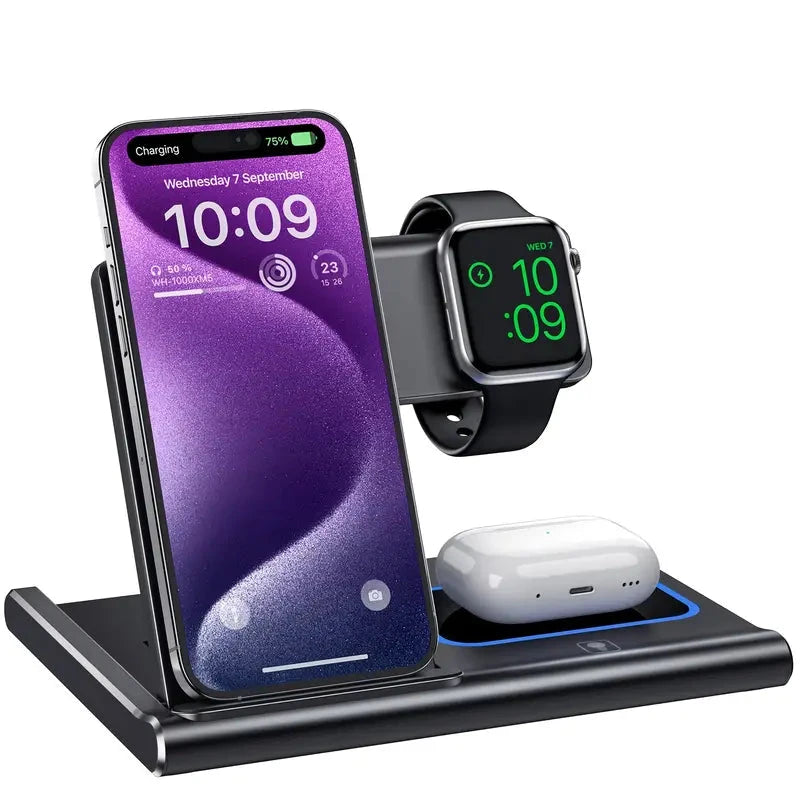 3-in-1 Multifunctional Convenient Wireless Charging Station Cheap Sale Perfect
