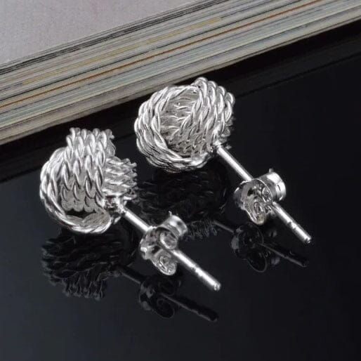 925 Silver Love Nut Stud Earrings Clearance Largest Supplier