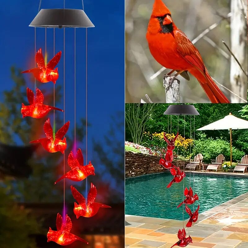 Flaming Bird Wind Chime Solar Lights Cheapest Pice