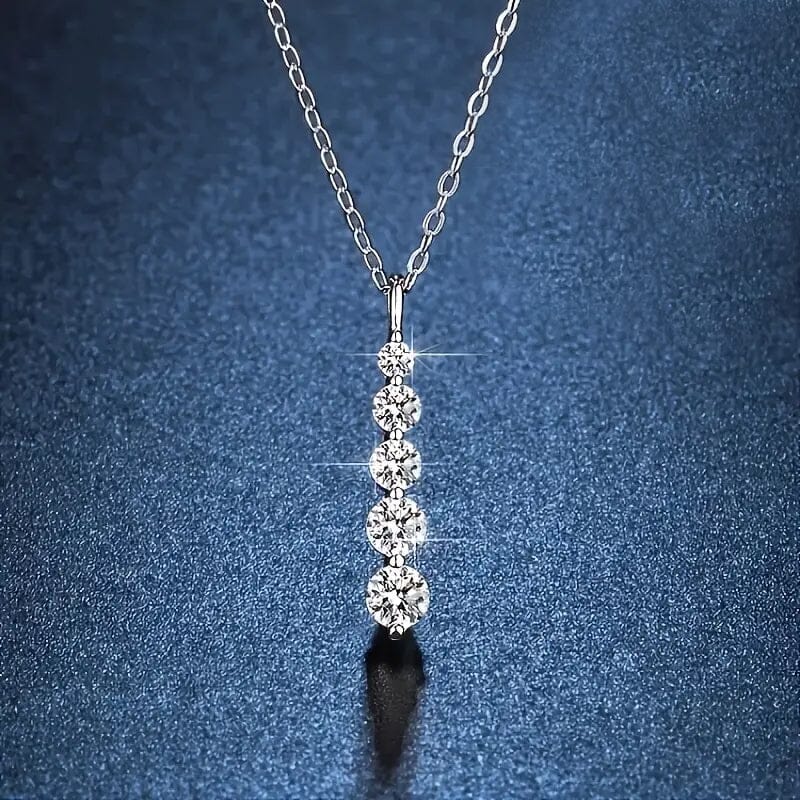 925 Sterling Silver Synthetic Cubic Zirconia Droplet Pendant Necklace Finishline Sale Online