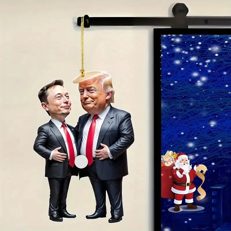 Trump & Musk Acrylic Hanging Ornament Clearance Store For Sale