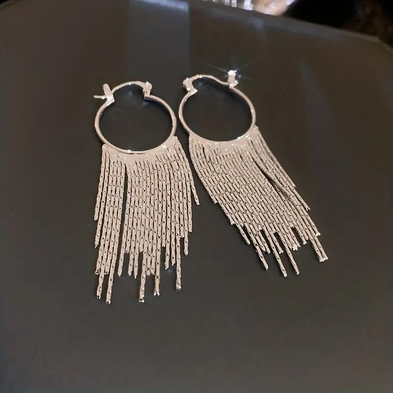 Sparkling Tassel Design Dangle Earrings Top Quality For Sale