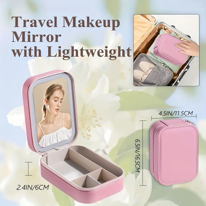 Travel Compact Touch Screen Tabletop Cosmetic Makeup Mirror with LED and 1200mAh Clearance Inexpensive