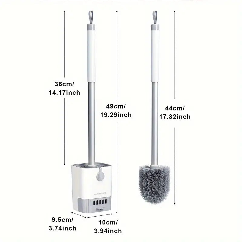 Wall Mounted Long Handle Toilet Cleaning Brush With Holder Authentic For Sale