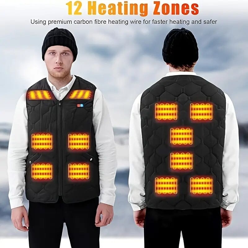 Heated Vest Electric Thermal Warm Jacket Original Cheap Online