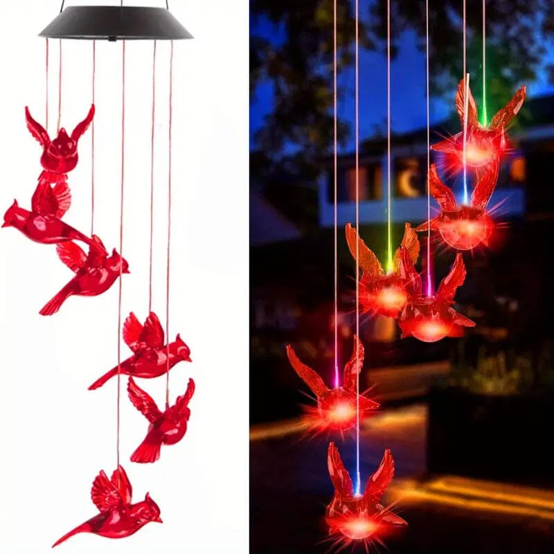 Flaming Bird Wind Chime Solar Lights Cheapest Pice