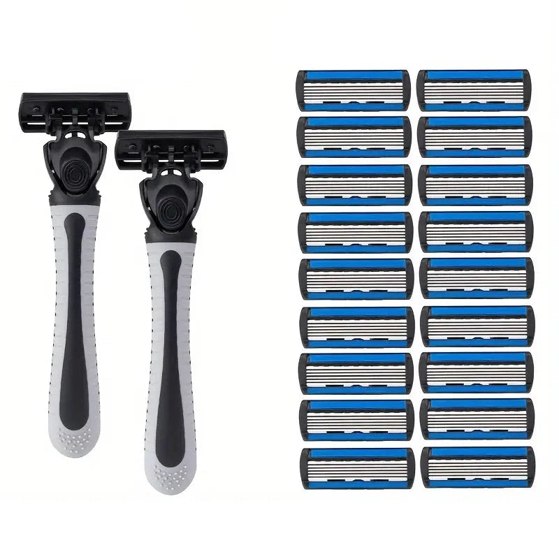 2-Pack: Stainless Steel Shaver with 18 Replacement Razor Blades Outlet Get To Buy