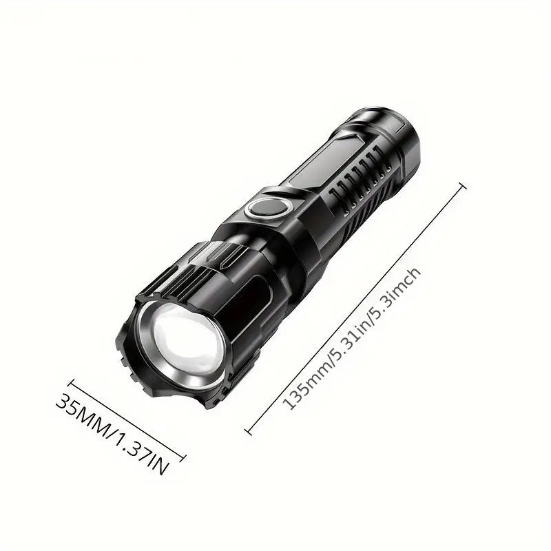 Super Bright Flashlight, USB Rechargeable Telescopic Zoom Wide Beam Manchester