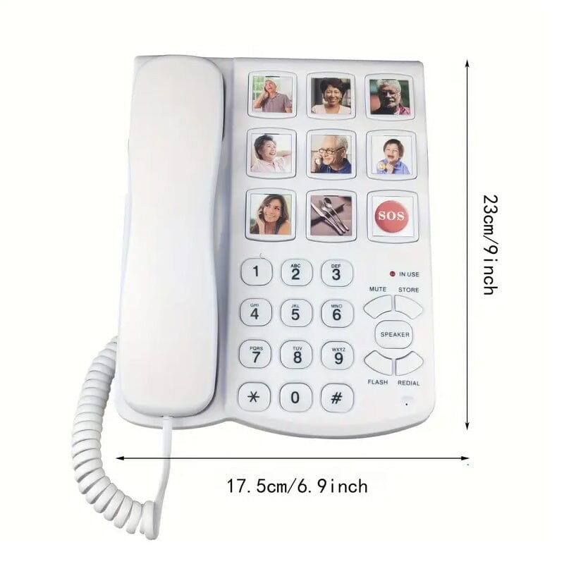 Amplified One Button Touch Big Button Corded Telephone with Speaker Cheap Sale Online Online