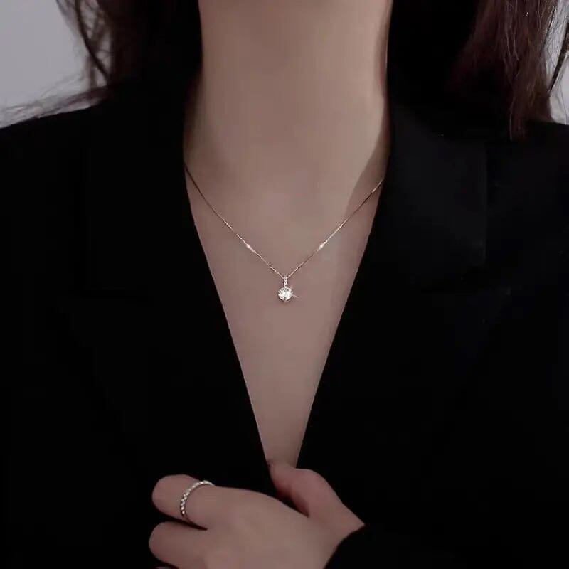 Zirconia Water Drop Pendant Clavicle Chain Necklace Cheap Sale Newest