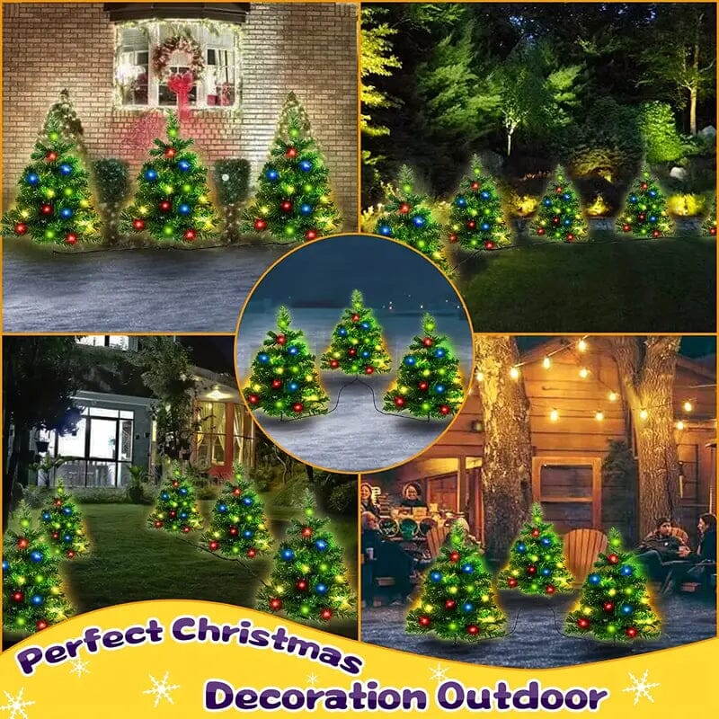 IP65 Waterproof Solar Powered Prelit Small Christmas Tree Outlet Great Deals