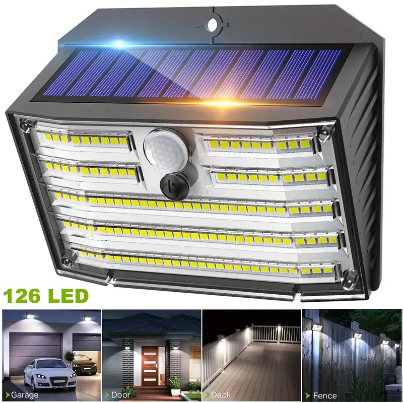 26 LED Solar Outdoor Lights Cold White Motion Sensor 270° Wide Angle Lighting Security Solar Powered Flood Lights Clearance Classic