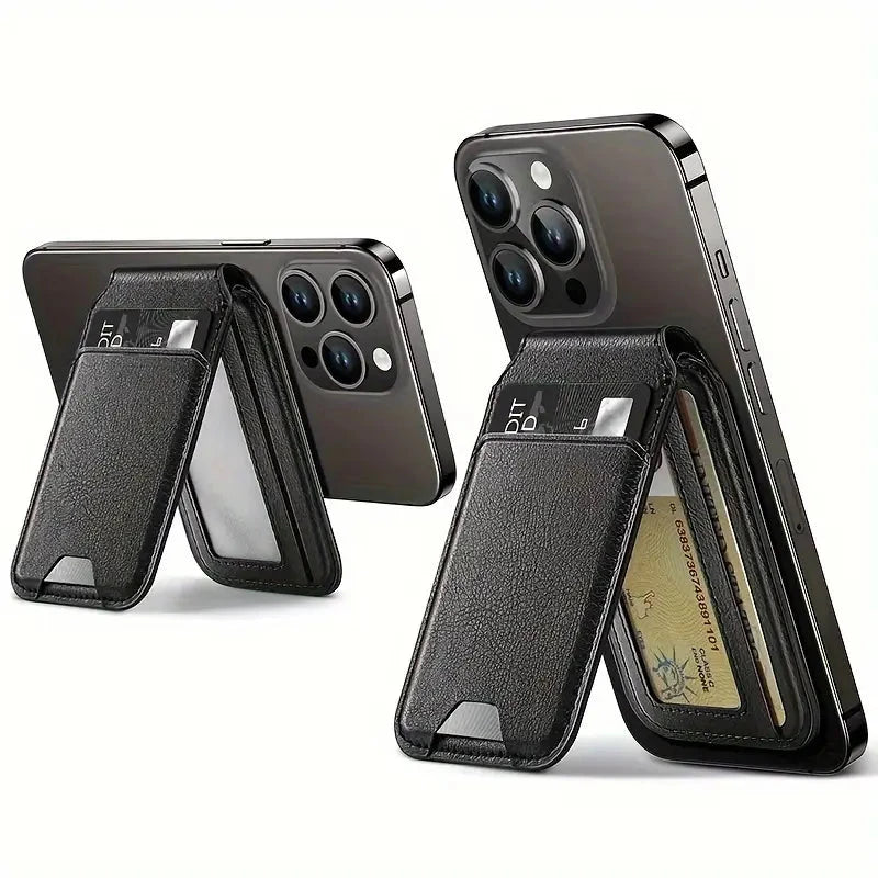Magnetic PU Leather RFID Blocking Flip Kickstand Credit Slots Wallet Credit Cell Case Card Cover Slot Card Holder for Back of IPhone Deals