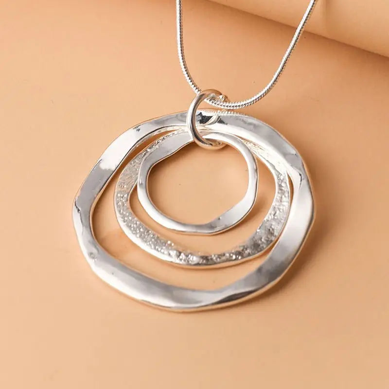 Three Rings Design Pendant Necklace Free Shipping With Paypal