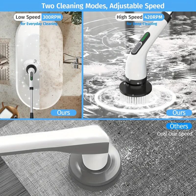 Cordless Electric Dual Adjustable Speed Spin Scrubber Cheap Sale Fashionable