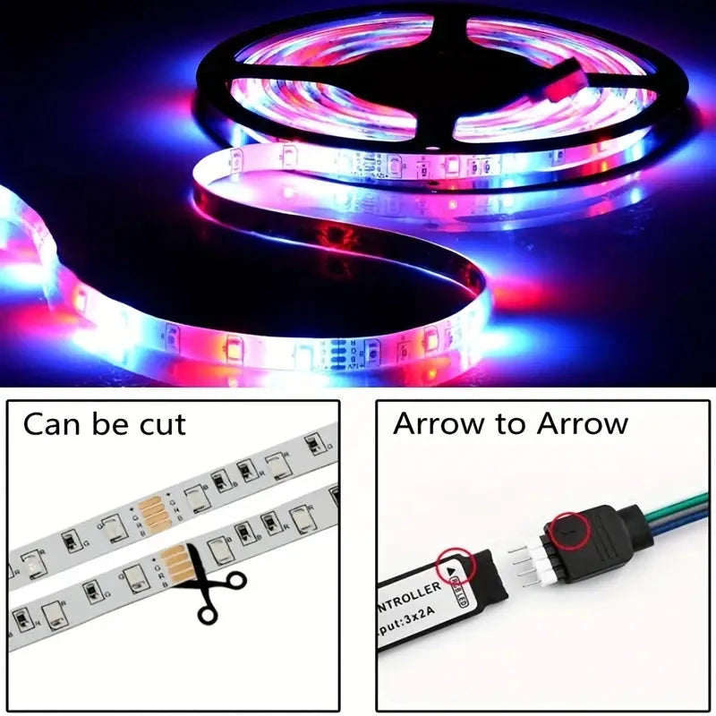 Multicolor LED Light Strip for TV with Remote Control Shop For Online