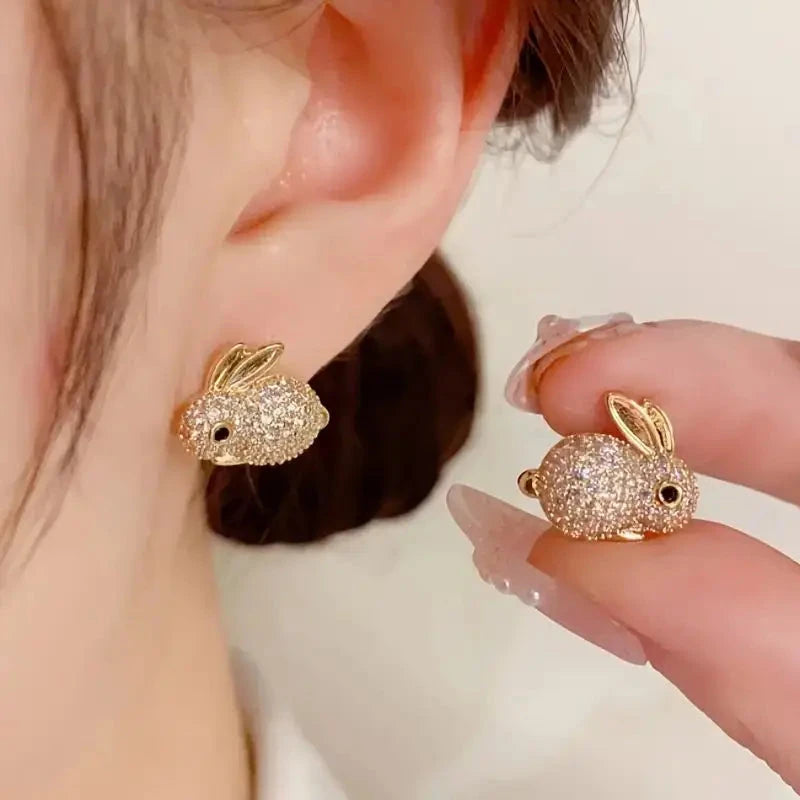 Adorable Rabbit-shaped Earrings Cheap Sale Cost