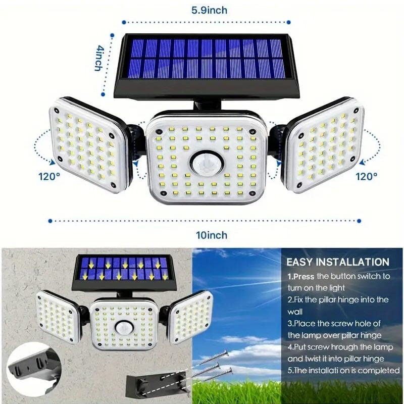 112 LED Solar Motion Sensor Lights Wiki For Sale