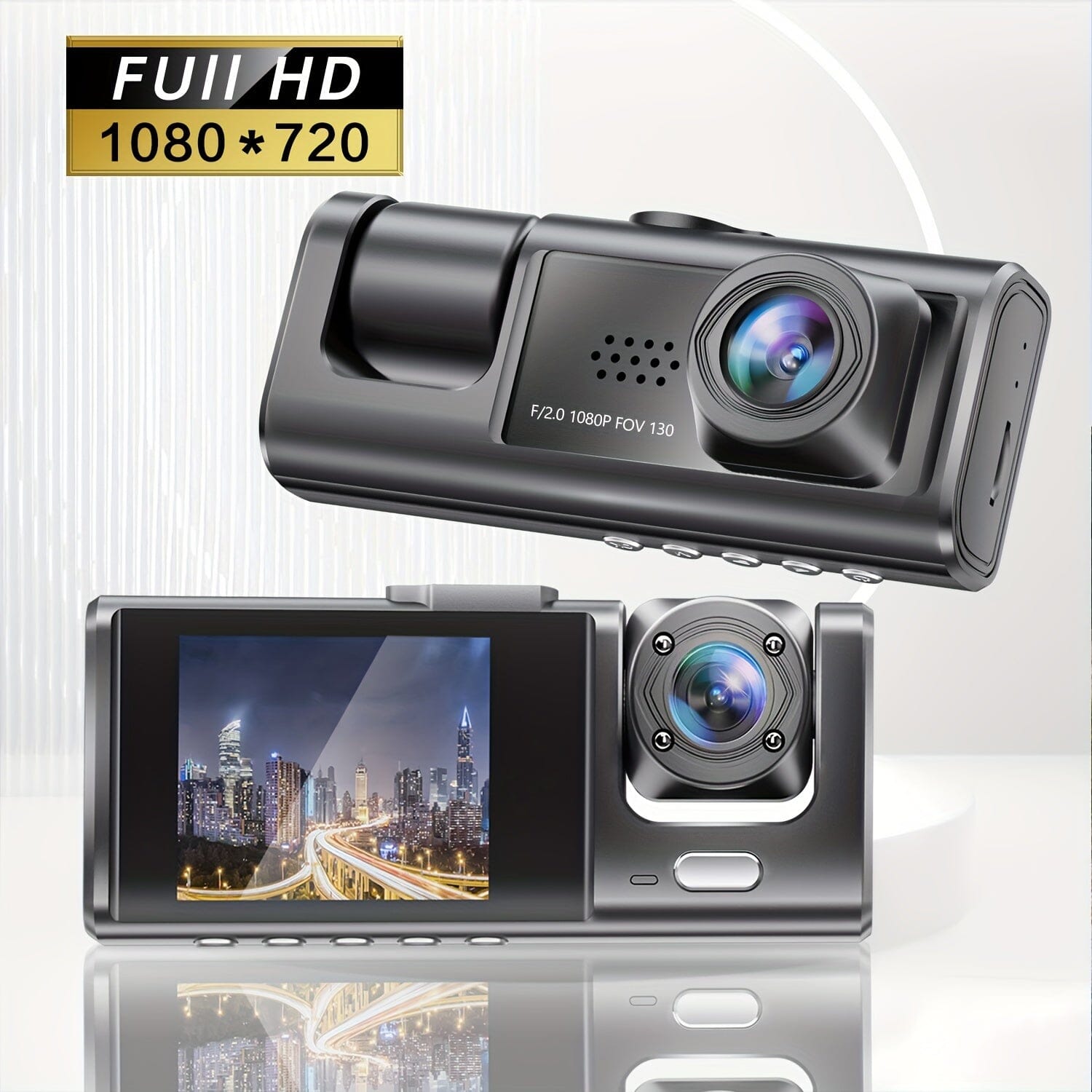 HD 1080P Car Dual Camera with IR Night Vision Loop Recording 2 IPS Screen Cheap Sale Sale