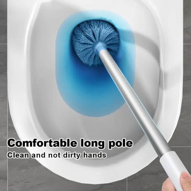 Wall Mounted Long Handle Toilet Cleaning Brush With Holder Authentic For Sale