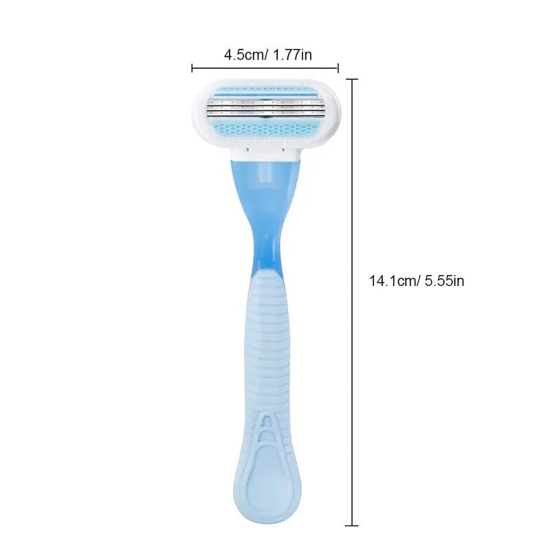 Stainless Steel Women's Hair Razor with 8 Replacement Blades Cheap Sale Professional