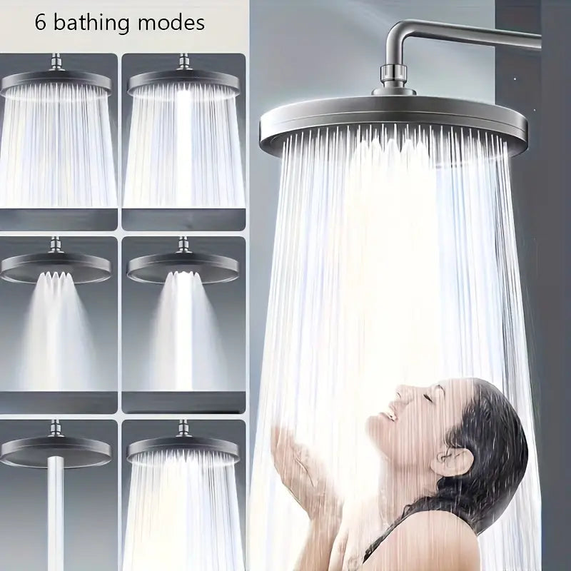 Premium High-pressure Shower Head - Top Spray, Wide Coverage, Lotus Design Sale Explore