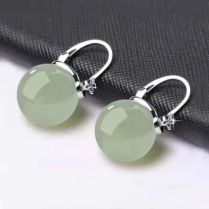 Artificial Jade Temperament Earrings Reliable Sale Online