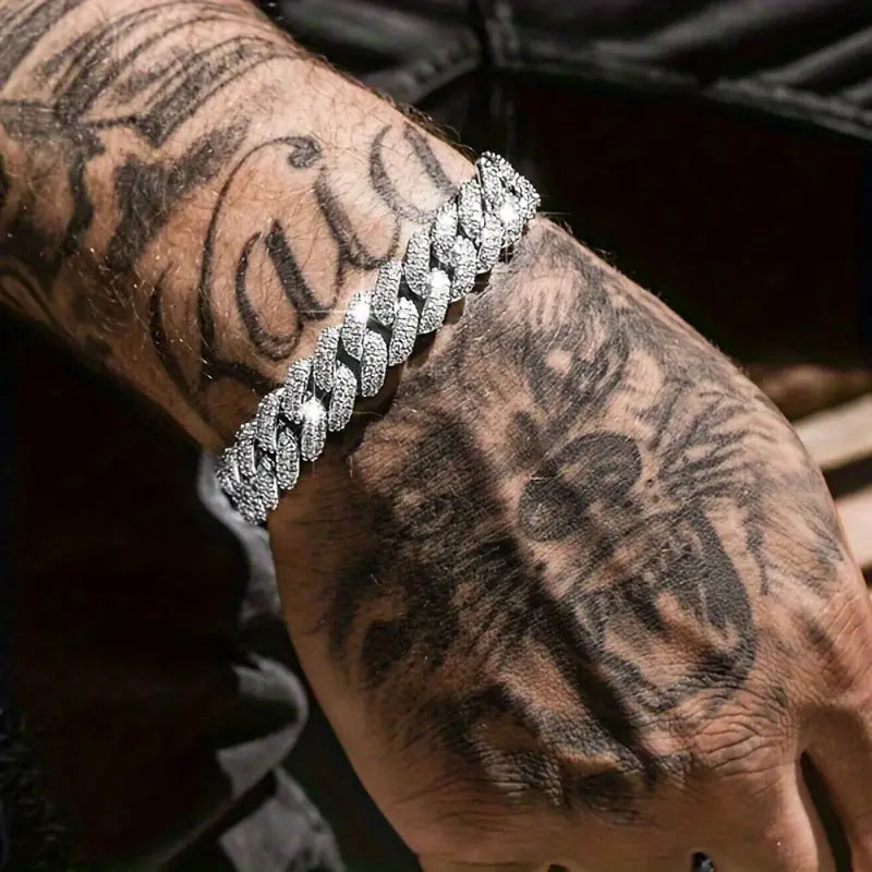 Iced Out Hip Hop Zircon Cuban Chain Bracelet for Men For Cheap Cheap Online