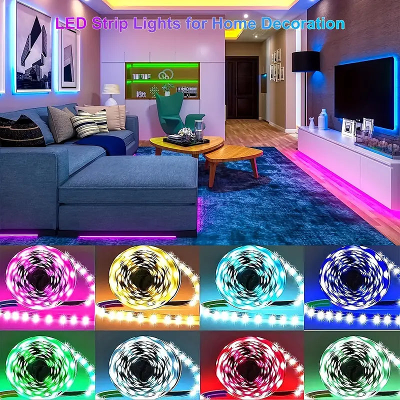 150FT Smart Led RGB LED Lights Music Sync Color Changing Light with App Tumblr