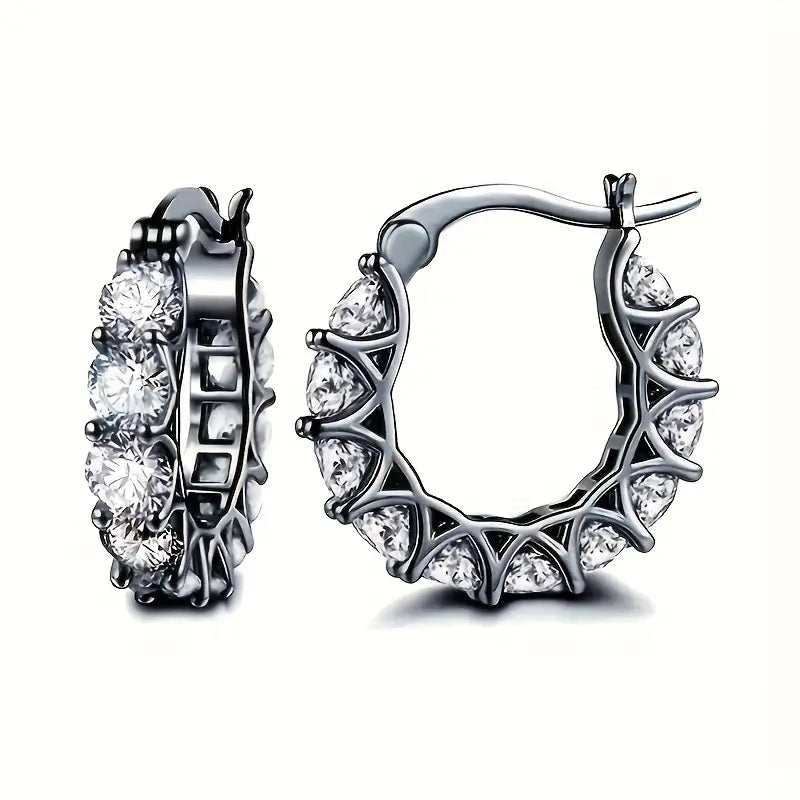 Exquisite Zirconia Hoop Earrings Get To Buy Cheap Online