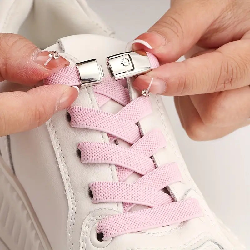 Pair of Free-Tie Shoelaces with 2 Buckles 100% Authentic Cheap Online