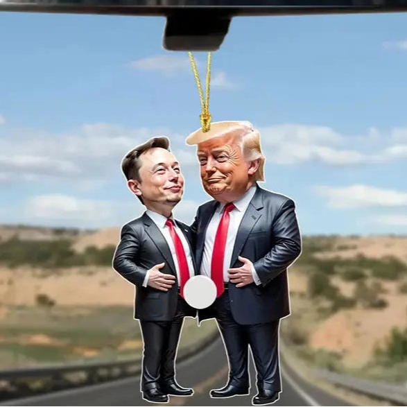 Trump & Musk Acrylic Hanging Ornament Clearance Store For Sale