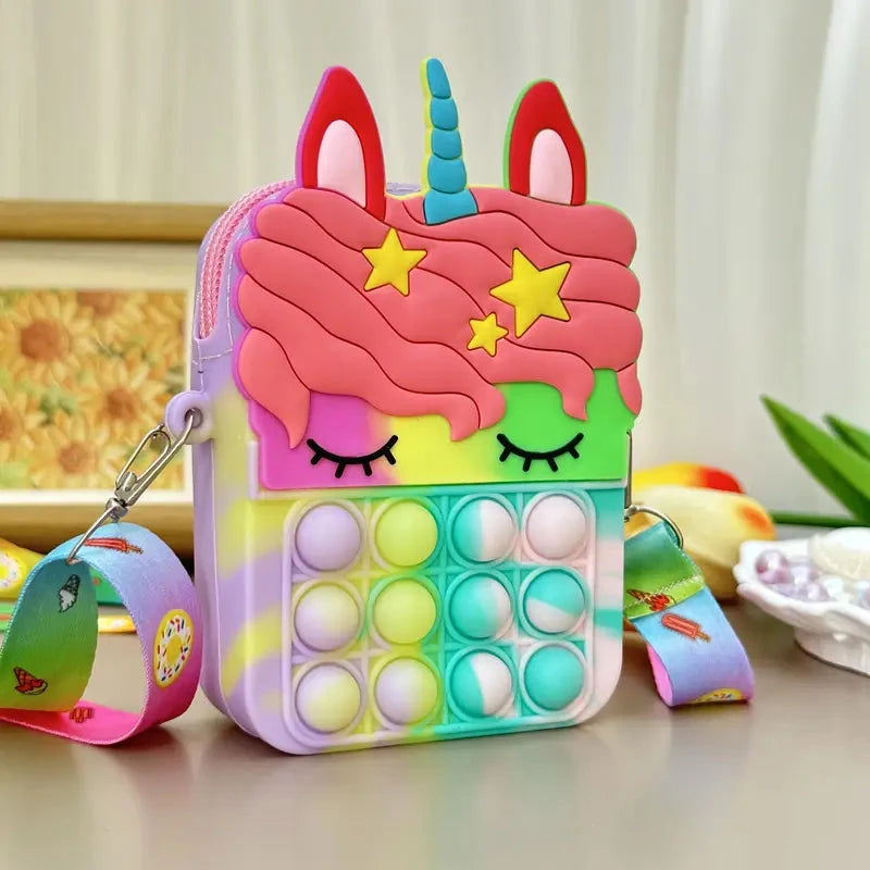 Unicorn Crossbody Bag with Pop Fidget Buttons Very Cheap