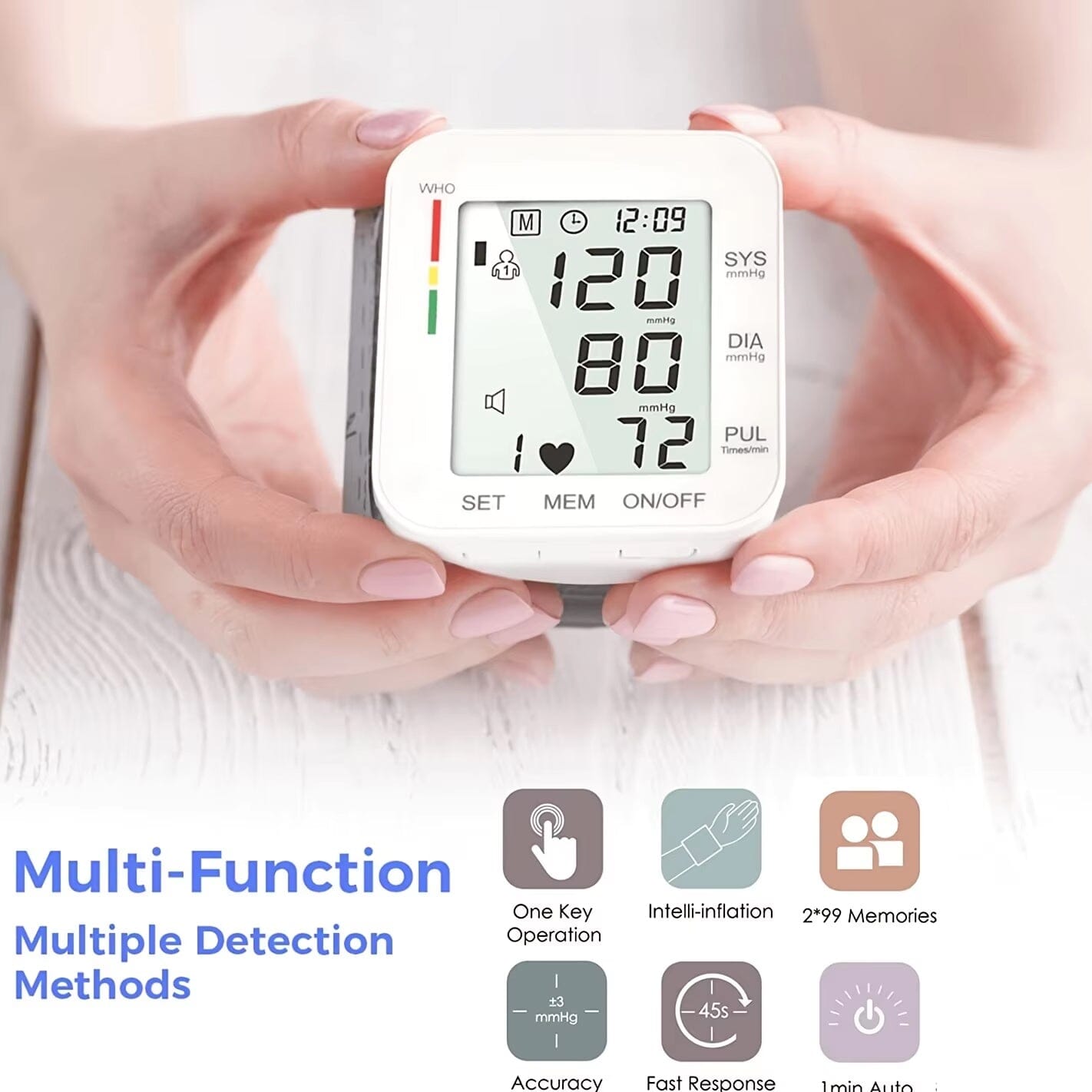 Blood Pressure Monitor Digital Wrist Blood Pressure Machine Automatic Cuff BP Detector Factory Outlet Cheap Online