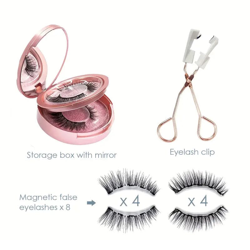 8-Pairs: Reusable Magnetic Dual 3D False Eyelashes Kit Cheap Sale Ebay