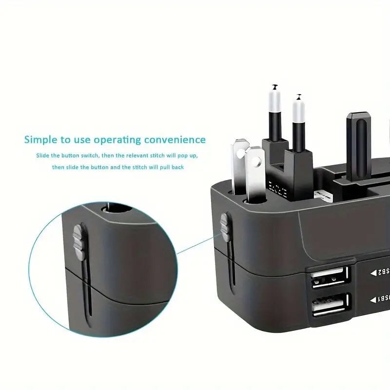 All-in-One Universal Travel Charger with Dual USB Charging Ports Cheap Sale 2025 New