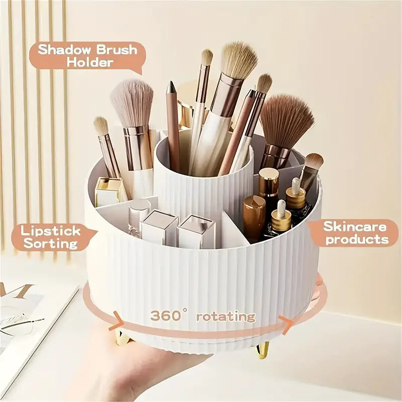 360° Rotating Makeup Organizer Holder for Brushes, Lipsticks, Skin Care & More Discount Inexpensive